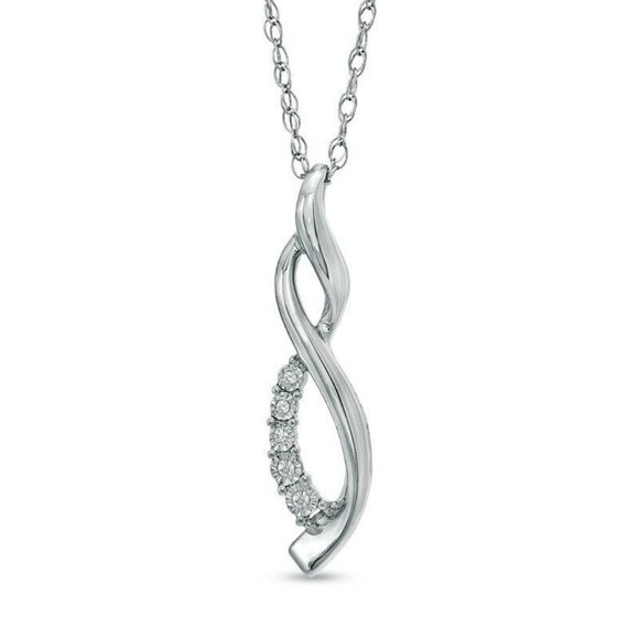 Zales Masquerade Diamond Infinity Pendant in Box - Picture 1 of 4